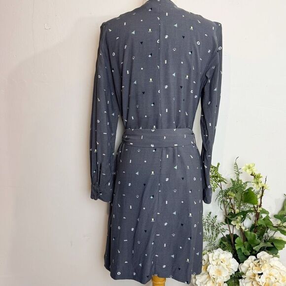 & OTHER STORIES dress | gray wrap dress print | size 10 - Picture 8 of 14